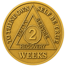 2 weeks sober medallion